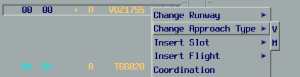 Change Approach Type context menu