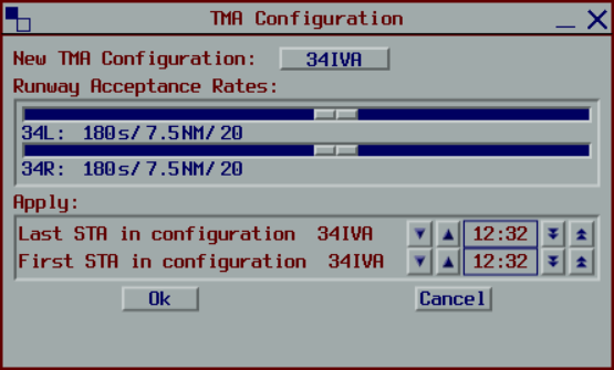 Image of the TMA Configuration window