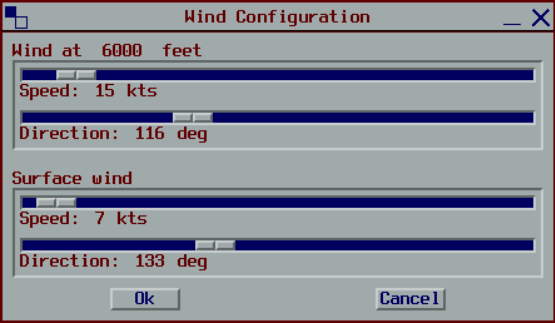 Wind Configuration window